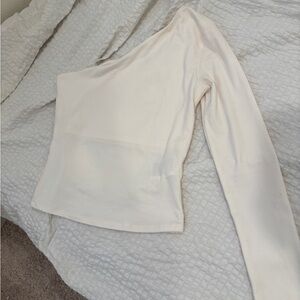 H&M Cream One-Shoulder Top
